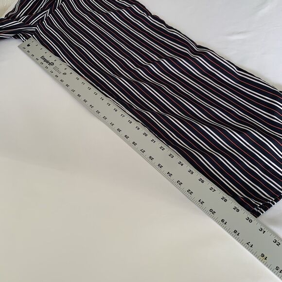 Thread Story Jumpsuit Women L Navy Red Stripe Wide Leg Boho USA Patriotic July 4 - Picture 10 of 15